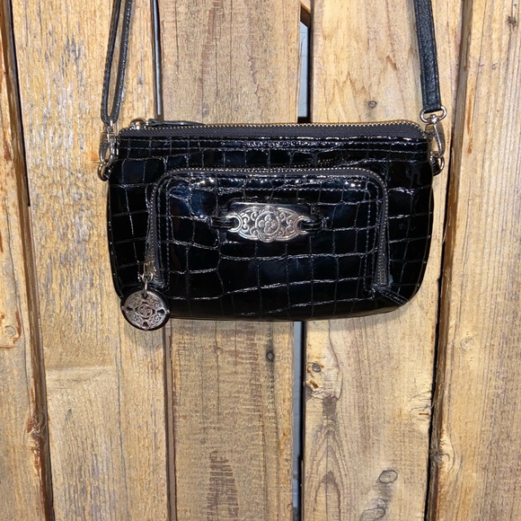 Brighton Black Patent Leather Crossbody - Picture 2 of 9